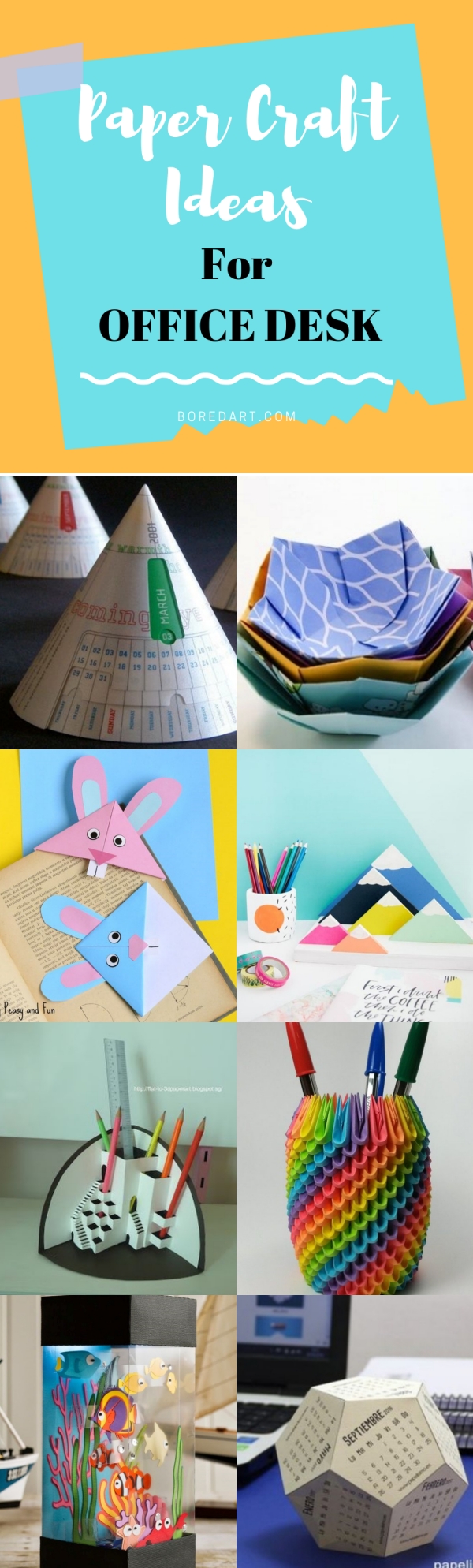 40 Paper Craft Ideas For Office desk - Bored Art  Origami easy, Easy diy  crafts, Easy crafts for kids