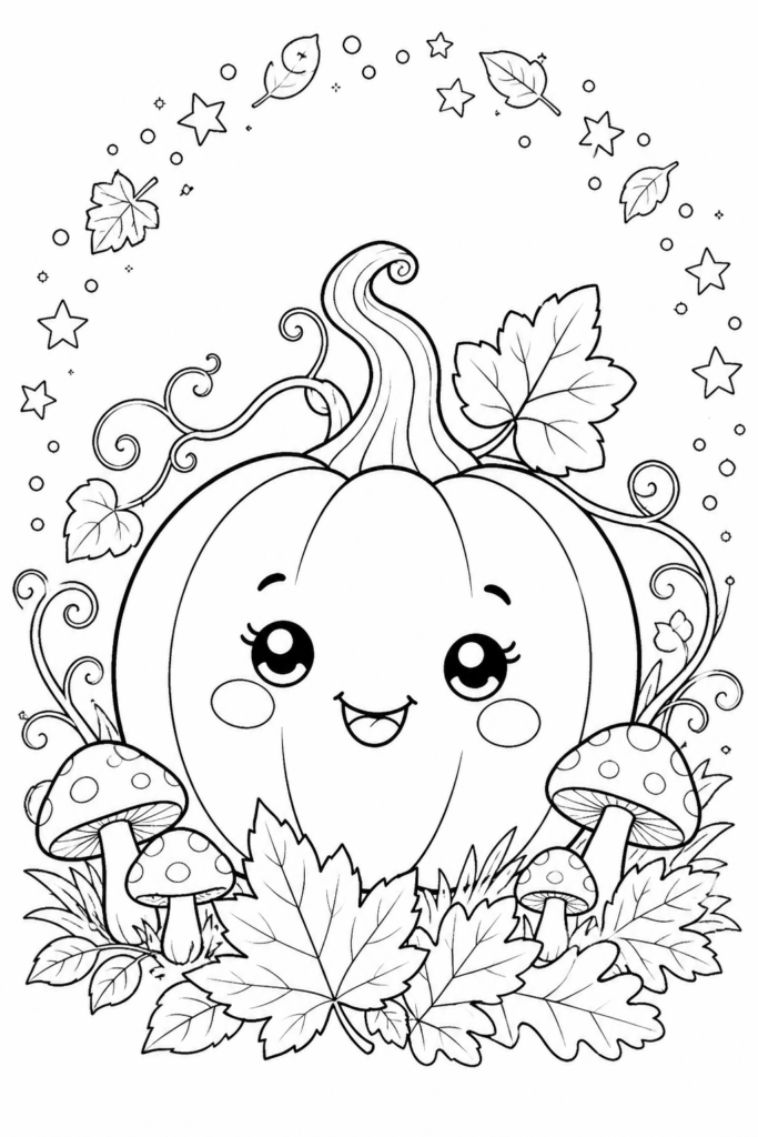 Cute smiling pumpkin
